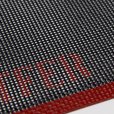 Matfer Silpan R-Type 8-Cavity Baking Mat (38×20 cm) – Heat-Resistant Mesh Sheet, Crispy Red & Black