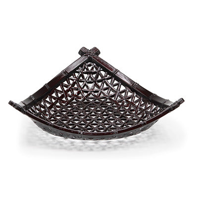 Yasuragi, Triangle Flat Plate, 5.5 inch(Brown Pearl)Plate made in Japan