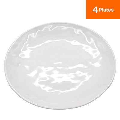 Melamine Large Round Plate (White) – 26cm Diameter~ – 4 Plate – MIN Tableware series