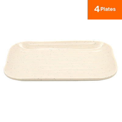 Melamine Square Plate (White) – 4 Plate – MIN Tableware series