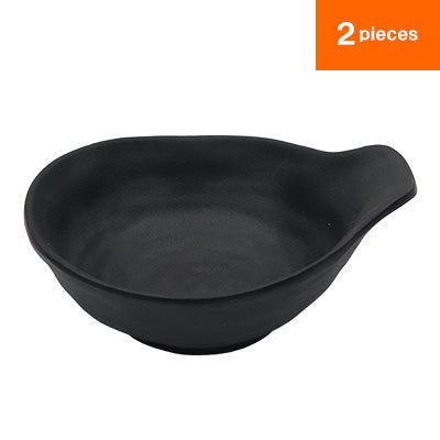 Tonsui(Black)2 plates, MIN melamine tableware series