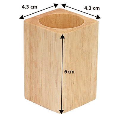 SC Wooden Pick Stand, Natural, Toothpick Holder, Receipt Holder,