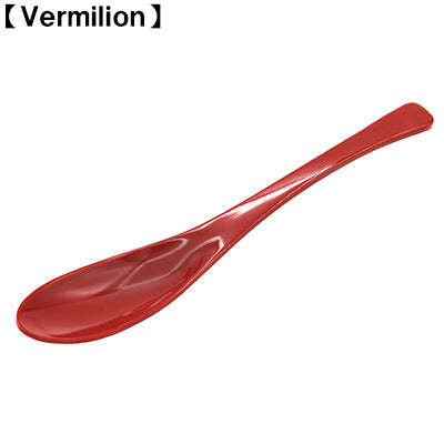 Smart Melamine Spoons – Set of 2 (19.2cm), Dishwasher Safe, Made in Japan_vermilion