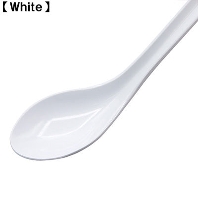 Melamine Long Chinese Soup Spoons – Set of 2 19cm, Dishwasher Safe, TAKARA_white