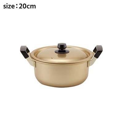 Junshusan Aji-zukushi Aluminum Double-Handled Pot – Lightweight and Easy to Handle, Ideal for Stews and Soups, Durable (Gas Use Only), Made in Japan