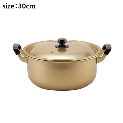 Junshusan Aji-zukushi Aluminum Double-Handled Pot – Lightweight and Easy to Handle, Ideal for Stews and Soups, Durable (Gas Use Only), Made in Japan