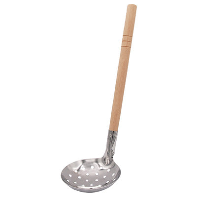 18-0 Stainless Steel, Wooden Handle Ladle(kanagai)Φ11.3cm, handle 32cm