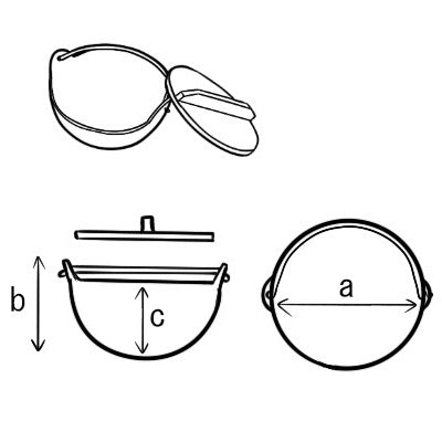 Aluminum Inaka Nabe,15cm~30cm Silicon fluorine processing, Traditional-style pot made in Japan