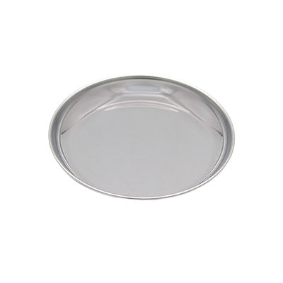 stainless steel round plate 10 plates set（school lunch plate） Preparation of ingredients display for meals