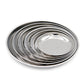 stainless steel round plate 10 plates set（school lunch plate） Preparation of ingredients display for meals