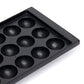 Cast Iron Takoyaki Pan – 18 Cups(Each: 4.5cm×2.4cm) for Large Takoyaki, ,High Rim,Kodama Imono