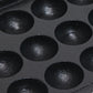 Cast Iron Takoyaki Pan – 18 Cups(Each: 4.5cm×2.4cm) for Large Takoyaki, ,High Rim,Kodama Imono