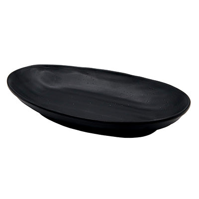 Oval Plate（Black）1 plate, MIN melamine tableware series