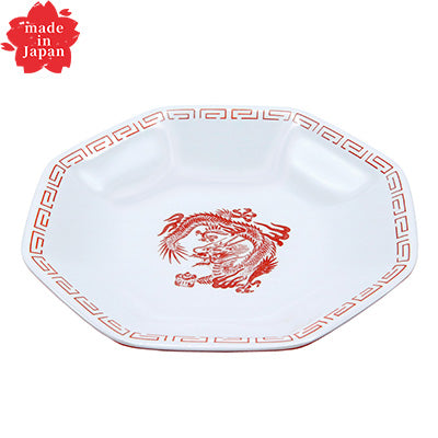 Octagonal Plate dragon pattern .melamine tableware (melamine「zuishou」series)