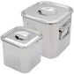 Stainless Steel  Square Deep Type Kitchen Pot (with scale) 8cm～　made in Japan