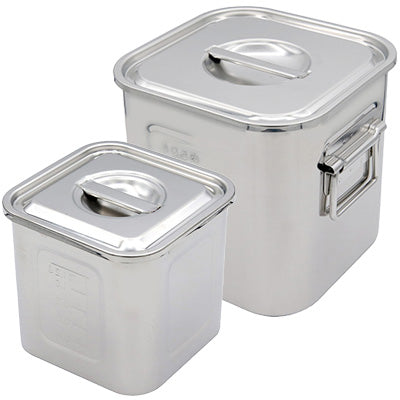 Stainless Steel  Square Deep Type Kitchen Pot (with scale) 8cm～　made in Japan