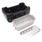 Aluminum Iroha Konro (Long angle・Black)Grill Net, Charcoal Holder, and Yakisugi Board Set