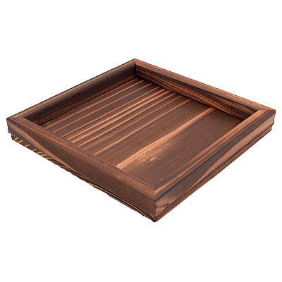 Aluminum Iroha Konro (square・Black) Grill Net, Charcoal Holder & Yakisugi Wood Board Set – Small / Large