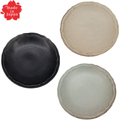 Ultra-Lightweight Porcelain Plates – Mino Ware – 23cm – Set of 2 – Microwave & Dishwasher Safe – Made in Japan – Simple Japanese Tableware