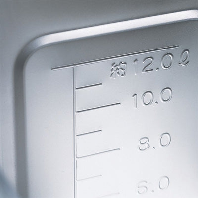 Stainless Steel  Square Deep Type Kitchen Pot (with scale) 8cm～　made in Japan