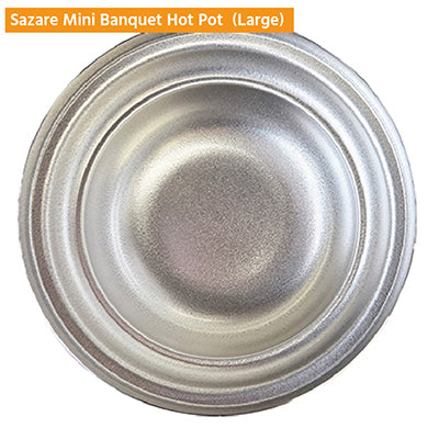 Stainless Steel Sazare Mini Banquet Hot Pot with Strainer – Tabletop Steamer & Serving Pot (Gas Stove Only)