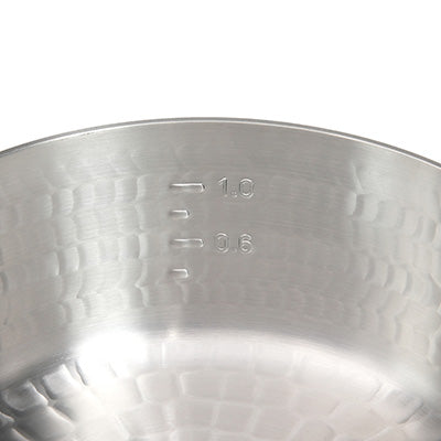 Nakao Aluminum Yukihira Pan – Shallow & Wide Base, Hammered Finish, Extra-Thick 3mm For Gas Stoves Only – Made in Japan