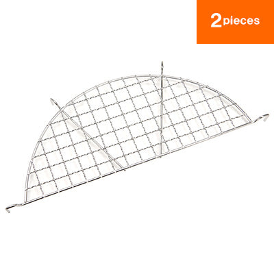 Stainless Steel Crimped Tempura Frying Rack (Crescent Shape) 2pc