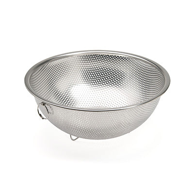 Stainless Steel Chef’s Perforated Bowl 24cm with Stand &amp; Ring (Drain Bowl)