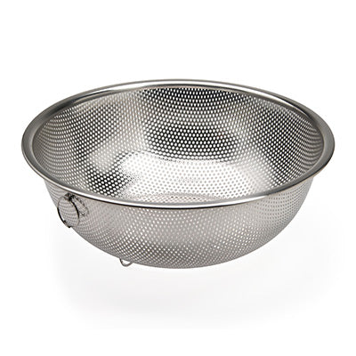 Stainless Steel Chef’s Perforated Bowl 27cm with Stand &amp; Ring (Drain Bowl)