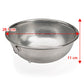 Stainless Steel Chef’s Perforated Bowl 27cm with Stand &amp; Ring (Drain Bowl)