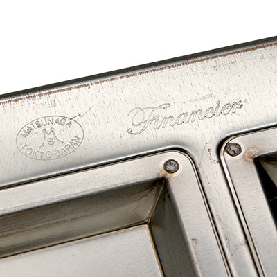 Silver Financier Cake Pan 8-Cavity | Non-Seasoning Bakeware | High Heat Conductivity | Made in Japan