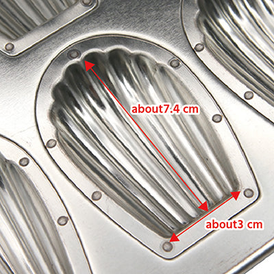 Silver Madeleine Baking Pan 8-Cavity | No Pre-Seasoning Required | High Heat Conductivity | Made in Japa