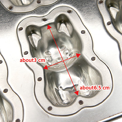 Silver Shiba Inu Baking Pan 8-Cavity (Wankichi Design) | No Pre-Seasoning Required | High Heat Conductivity | Made in Japan