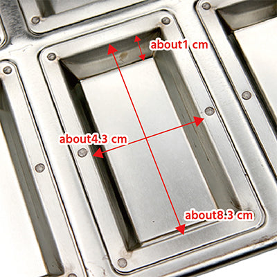 Silver Financier Cake Pan 8-Cavity | Non-Seasoning Bakeware | High Heat Conductivity | Made in Japan