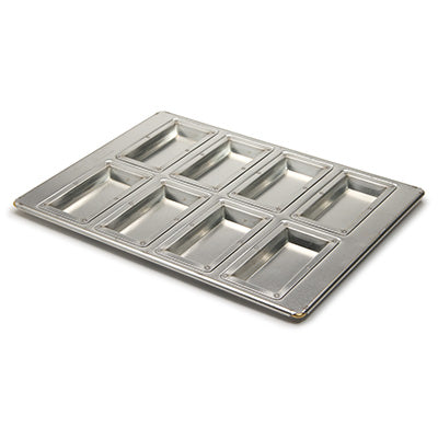 Silver Financier Cake Pan 8-Cavity | Non-Seasoning Bakeware | High Heat Conductivity | Made in Japan