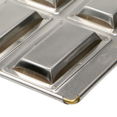 Silver Financier Cake Pan 8-Cavity | Non-Seasoning Bakeware | High Heat Conductivity | Made in Japan