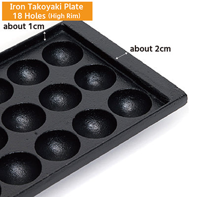 Cast Iron Takoyaki Pan – 18 Holes