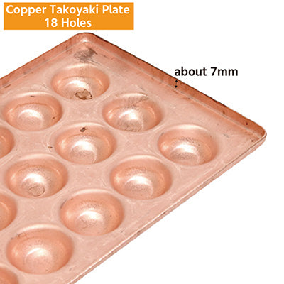 Copper Takoyaki Plate – 18 Holes