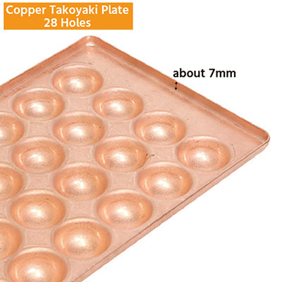 Copper Takoyaki Plate – 28 Holes