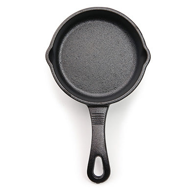 Cast Iron Skillet 12cm, Single Handle – Ideal for Tabletop &amp; Outdoor Cooking【Gas Stove Only】