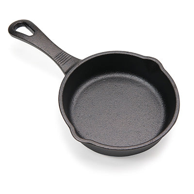 Cast Iron Skillet 12cm, Single Handle – Ideal for Tabletop &amp; Outdoor Cooking【Gas Stove Only】