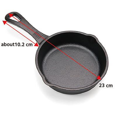 Cast Iron Skillet 12cm, Single Handle – Ideal for Tabletop &amp; Outdoor Cooking【Gas Stove Only】