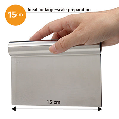 Stainless Steel Dough Scraper, 15cm – For Bread &amp; Pastry Baking