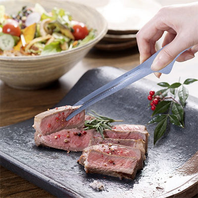 Stainless Steel Chopstick Tongs with Hammered Finish – Serving & Plating – Made in Japan