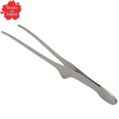 Stainless Steel Clever Tongs – Large 31.5cm, All Satin Finish – Serving & Plating – Made in Japan