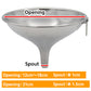 18-8 Stainless Steel Funnel (Opening 12cm～, Spout 1cm～) Ideal for Refilling Narrow-Mouthed Bottles, Made in Japan