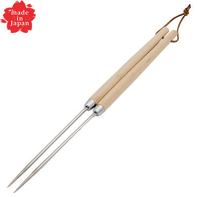Stainless Steel Cooking Chopsticks Wooden Handle 12cm～ Tapered Tips for Sashimi and Japanese Cuisine（mori bashi） Made in Japan