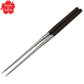 Stainless Steel Serving Chopsticks 13.5cm～ （Ebony Handle） – Tapered Tip for Sashimi and Japanese Cuisine – Made in Japan