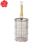 "Large" Stainless Steel Spaghetti Frying Tool with Wooden Handle　made in Japan