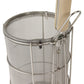 "Large" Stainless Steel Spaghetti Frying Tool with Wooden Handle　made in Japan